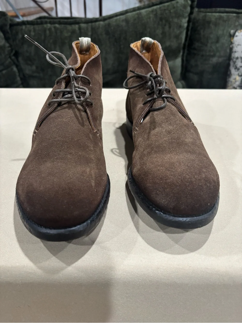 Officine Creative Men’s Suede Chukka Boots Size 41EU/US 8 (olive Ball) NWT
